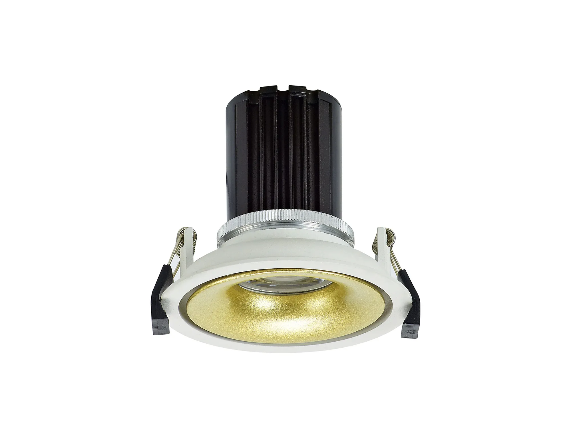 Bolor 10 Tridonic Powered 10W 4000K 810lm 36° CRI>90 LED Engine White/Gold Fixed Recessed Spotlight, IP20 DM201035  Dlux Bolor 10